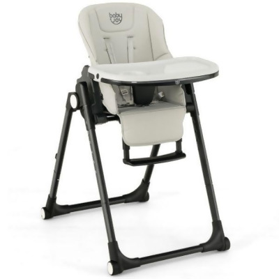 Total Tactic AD10013GR 4-in-1 Baby High Chair with 6 Adjustable Heights, Gray 
