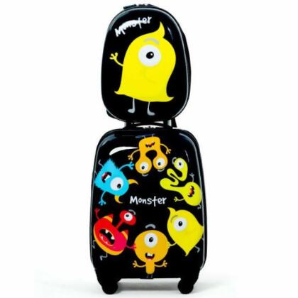 Costway 2 Pieces Kids Luggage Set with Backpack and Suitcase - Owl