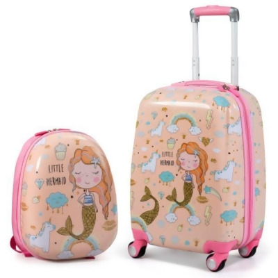 Total Tactic BG51210 Kids Luggage Set with Rolling Suitcase & Backpack, Pink - 2 Piece 