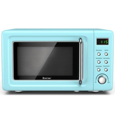 Total Tactic EP23853GN 700W Retro Countertop Microwave Oven with 5 Micro Power & Auto Cooking Function, Green 