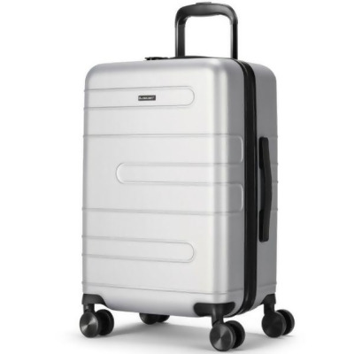 Total Tactic BL10002SR 20 in. Expandable Luggage Hardside Suitcase with Spinner Wheel & TSA Lock, Silver 