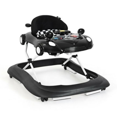Total Tactic BB5485BK 2-in-1 Foldable Baby Walker with Music Player & Lights, Black 