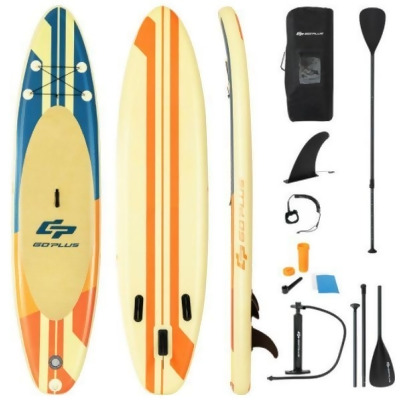 Total Tactic SP37428-M Inflatable Stand Up Paddle Board Surfboard with Bag Aluminum Paddle & Hand Pump - Medium 