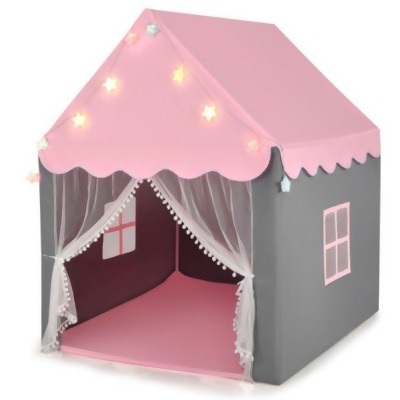 Total Tactic TP10005PI Kids Playhouse Tent with Star Lights & Mat, Pink 