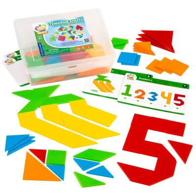 Kids First 568009 Tangram Shapes Math Kit with Activity Cards 