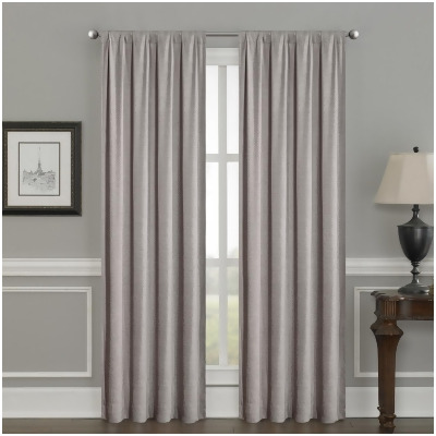 Silk+Home Luxury Velvet Blackout Rod Pocket Curtain Panel Pair 52"x95" 