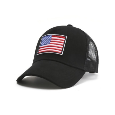 JupiterGear JG-HAT1-BLK-RWB American Flag Trucker Hat with Adjustable Strap - Breathable & Unisex (JG-HAT1-BLK-RWB) Black 