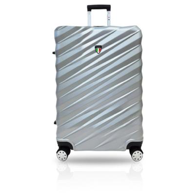 TUCCI T0324-28in-SILWT 28 in. Storto T0324 ABS Carry-On Luggage, Silver & White 