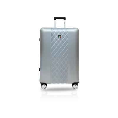 TUCCI T0330-24in-SILWT 24 in. Borsetta T0330 ABS Carry-On Luggage, Silver & White 
