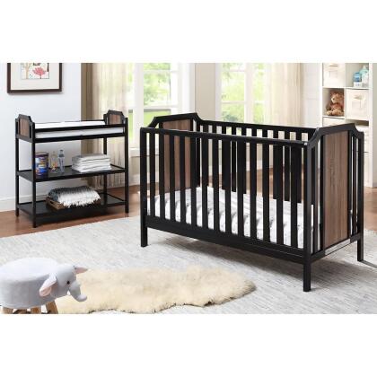 Suite Bebe 27400-BLK Brees Island Crib, Black & Brownstone