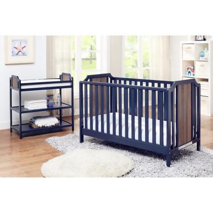 Suite Bebe 27400-MBL Brees Island Crib, Midnight Blue & Brownstone