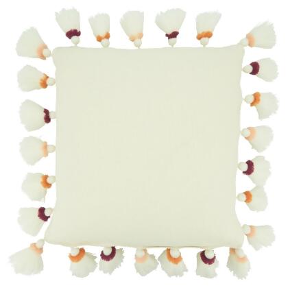 Saro Lifestyle 3530.P18SC 18 in. Tassel Design Square Pillow Cover