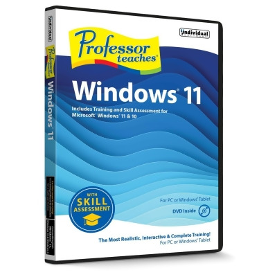 Individual Software PVE-11SA Professor Teaches Windows 11 with Skill Assessment PC DVD 