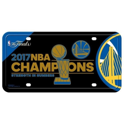 212 Main MTG960WC17 6 x 12 in. Golden State Warriors 2017 NBA Finals Champs Metal License Plate 