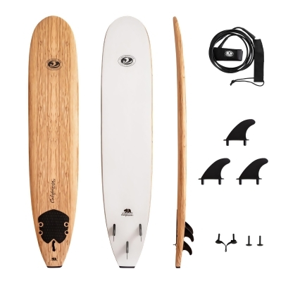 California Board 184 9 ft. Soft Surfboard Plus TRACTION and LEASH 