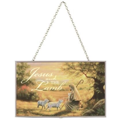 Dicksons SUNCG-2003 Suncatcher Jesus And The Lamb 8x5