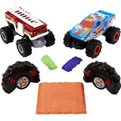 Hot Wheels NC23800 1-24 Scale RC Monster Trucks, 1 RC Race Ace & 1 Remote-Control Toys for Kids 4 Years Old & Up - Pack of 2 