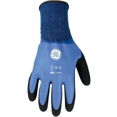 General Electric 7013329 Unisex Dipped Gloves, Black & Blue - Extra Large - Pack of 2 - Pack of 12 