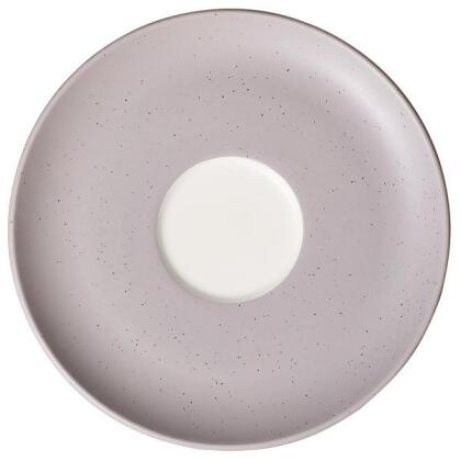 Luzerne HO1282010WH 3.75 in. Hamptons Speckle & Porcelain Saucer, Gray, White & Espresso 
