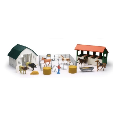 New-Ray Toys SS-05516A 1-32 Country Life Horse & Cattle Play Set 