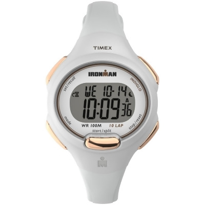 Timex TW5M51700JT 34 mm Womens Bcrf Ironman Essential Watch, White & Rose-Gold 