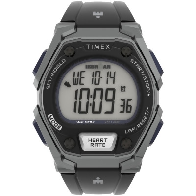 Timex TW5M512009J 43 mm Mens Ironman Classic Watch, Black & Gray 