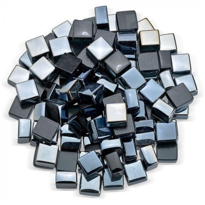 American Fire Glass AFF-BLKLST12-2.0-10-J 0.5 in. Black Luster 2.0 Cube Fire Pit Glass - 10 lbs 