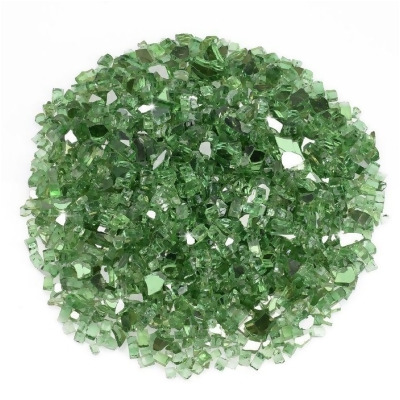 American Fire Glass AFF-EVGRRF-10-J 0.25 in. Evergreen Reflective Fire Glass - 10 lbs 