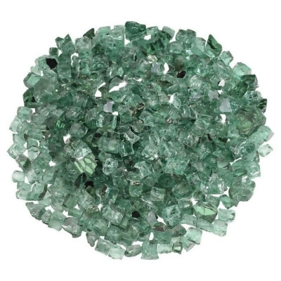 American Fire Glass AFF-EVGRRF12-10-J 0.5 in. Evergreen Reflective Fire Glass - 10 lbs 