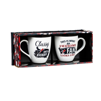 Evergreen Enterprises 194609558 17 oz Ceramic Set with Gift Box Houston Texans Coffee Mug - 2 Piece 