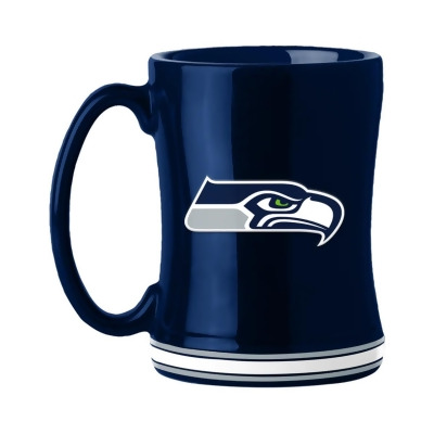 Logo 629328369 14 oz Sculpted Relief Team Color Seattle Seahawks Coffee Mug 