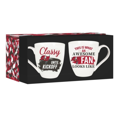 Evergreen Enterprises 194695335 17 oz Ceramic Set with Gift Box Tampa Bay Buccaneers Coffee Mug - 2 Piece 