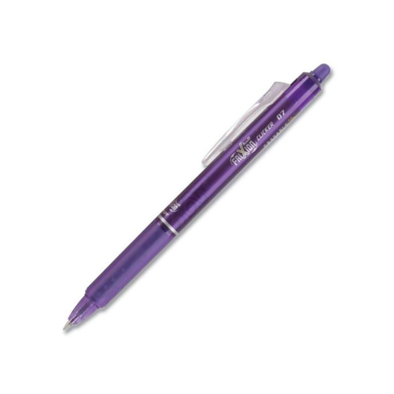 FriXion Clicker Erasable Gel Pen, Retractable, Fine 0.7 mm, Purple