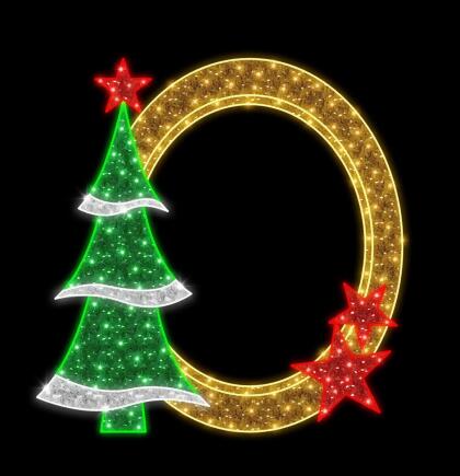 Queens of Christmas WL-MTNF-PO-FRM-TRSTR Photo OP Frame with Tree & Stars 