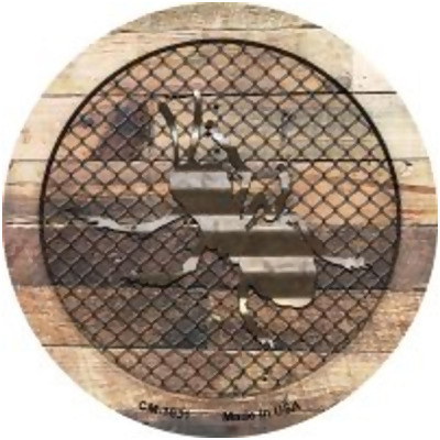 Smart Blonde CC-1031 3.5 in. Corrugated Ant on Wood Novelty Circle Coaster - Set of 4 