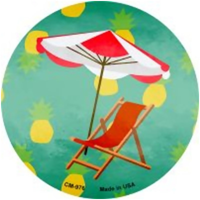 Smart Blonde CC-976 3.5 in. Chair & Umbrella Novelty Circle Coaster - Set of 4 