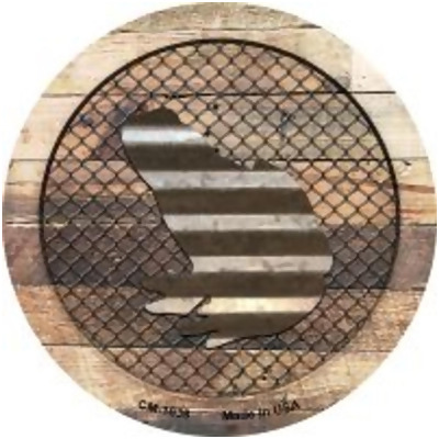 Smart Blonde CC-1038 3.5 in. Corrugated Frog on Wood Novelty Circle Coaster - Set of 4 