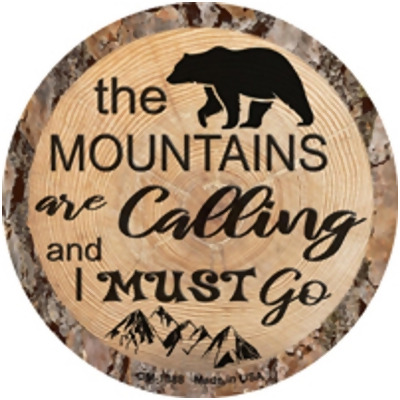 Smart Blonde CC-1388 3.5 in. Mountains are Calling Novelty Circle Coaster - Set of 4 