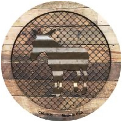 Smart Blonde CC-1035 3.5 in. Corrugated DonKey Chain on Wood Novelty Circle Coaster - Set of 4 