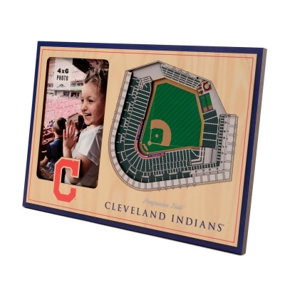 YouTheFan 9024101 4 x 6 in. MLB Cleveland Indians 3D StadiumViews Picture Frame, Progressive Field 