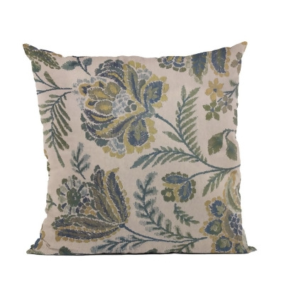 Plutus Brands PBRA2442-2030-DP Blue Amazonian Floral Luxury Throw Pillow - 20 x 30 in. Queen Size 