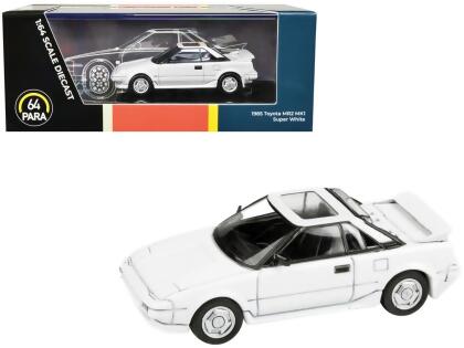 Paragon PA-55362 White with Sunroof 1 by 64 Scale Diecast Model Car for 1985 Toyota MR2 MK1 Super 