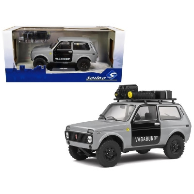 Solido S1807302 Gray with Black Doors Vagabund M with Roof Rack & Accessories 1 by 18 Scale Diecast Model Car for 1980 Lada Niva 