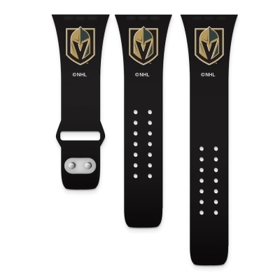 Finest Gold Gametime 42-44 mm Vegas Gold Knights Silicon Band-Fits Apple Watch 