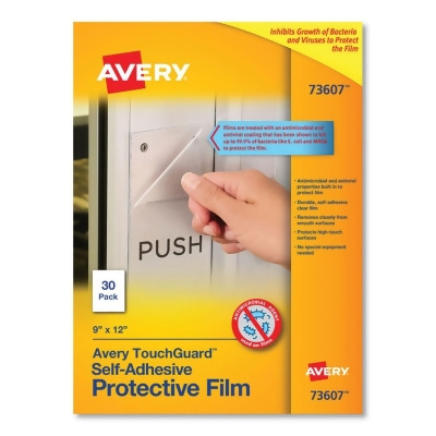 Avery Products AVE73607 Touchguard Protective Film Sheet - 9 x 12 in. - Matte Clear - Pack of 30 