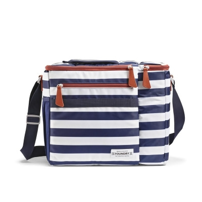 Medport 1354ffsc2947 Fit & Fresh Feline Fine Black & White Horizontal Stripe Soft Cooler Bag
