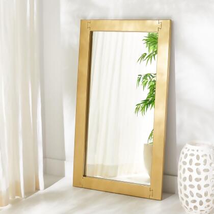 Safavieh CMI1000A 26 x 3 x 48 in. Ayden Rectangle Brass Mirror 