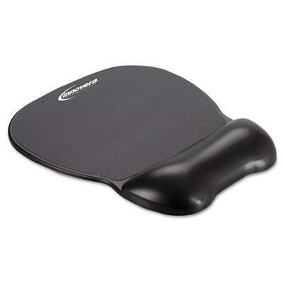 Innovera 51450 Gel Mouse Pad with Wrist Rest- Nonskid Base- 8.25 x 9.63- Black 