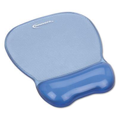 Innovera 51430 Gel Mouse Pad with Wrist Rest- Nonskid Base- 8.25 x 9.63- Blue 