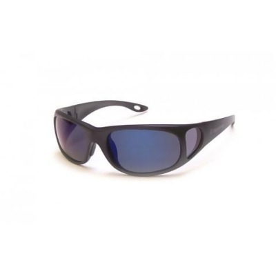 Coyote Eyewear 680562072228 P-22 Black Gray - Blue Mirror- Sportsman P-Series Polarized Aviator Sunglasses 